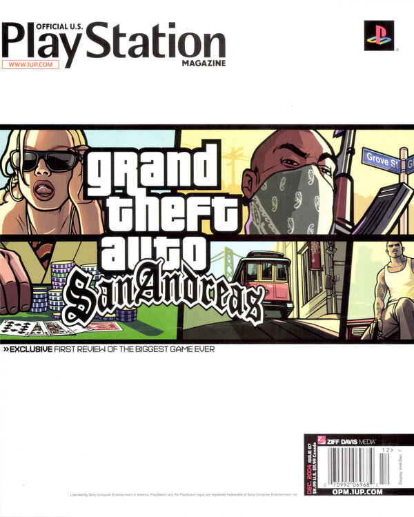 Official U.S. PlayStation Magazine Issue 087 (December 2004) cover